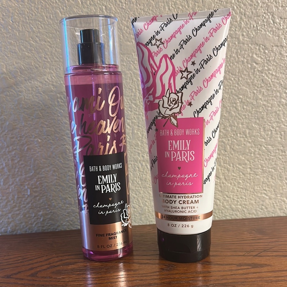 Bath & Body Works Emily In Paris Champagne In Paris Body Pray and Body Cream NWT